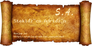 Steklács Adrián névjegykártya