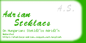 adrian steklacs business card